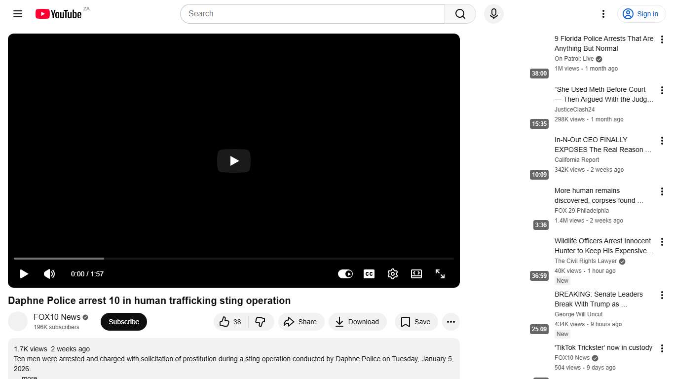 Daphne Police arrest 10 in human trafficking sting operation - YouTube